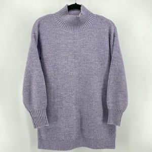 Loft Sweater Lavender Purple Knit Mock Neck XS